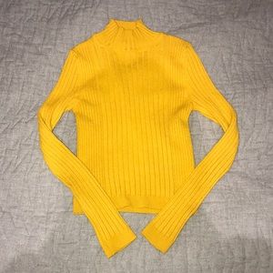 Urban Outfitters Mustard Mock Neck Long Sleeve.